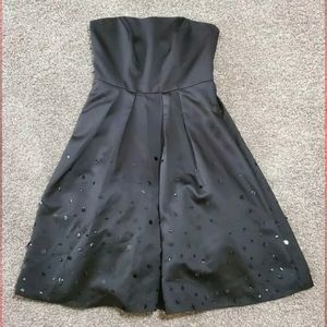 Women's David's Bridal Sleeveless Bridesmaid Dress Style F13721 Size 6 Black